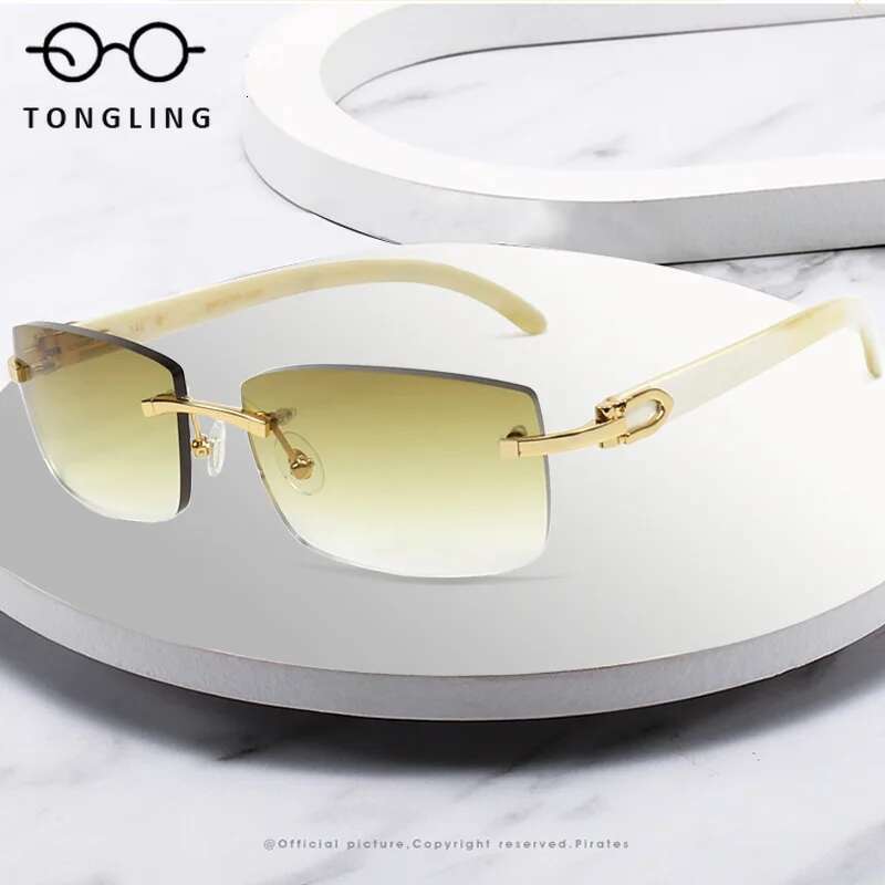 New men big face pure natural horn glasses leg fashion trend sunglasses support mya