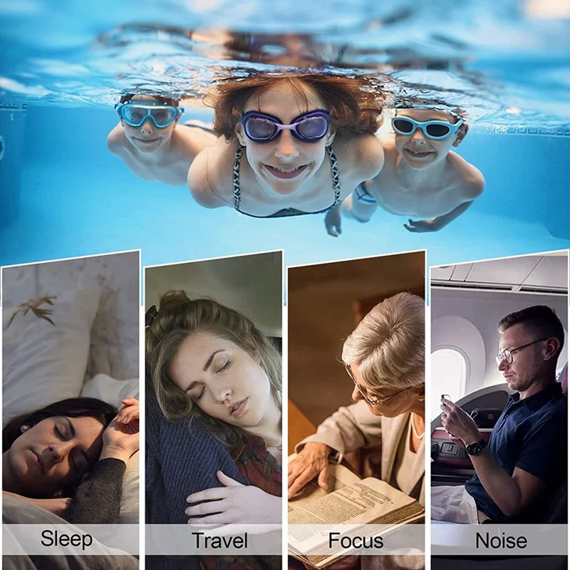 3 Pairs Great Waterproof Ultra Comfy Earplugs Swimming Ear Plugs For Water Sports 250226