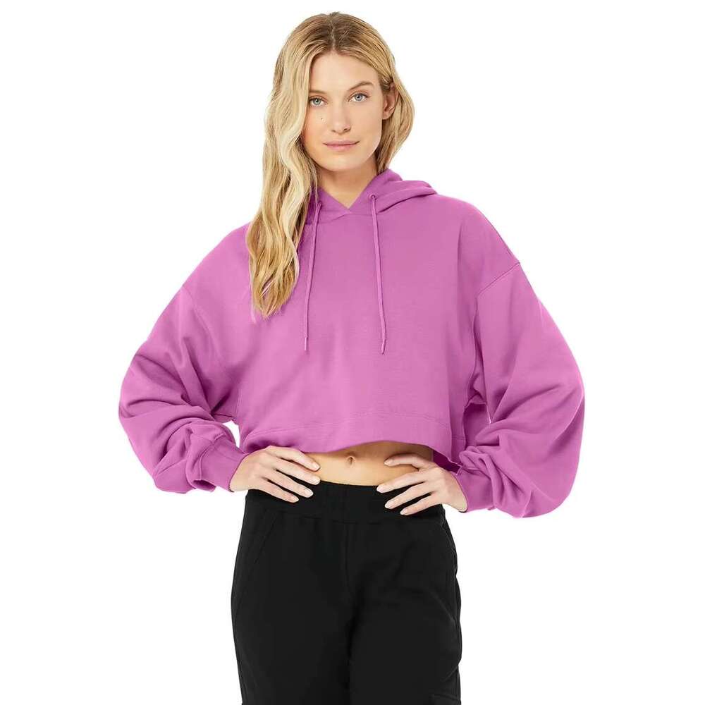 New Arrival Multicolor Pullover Plus Size Crop Top Hoodie Soft Sweatshirt Women