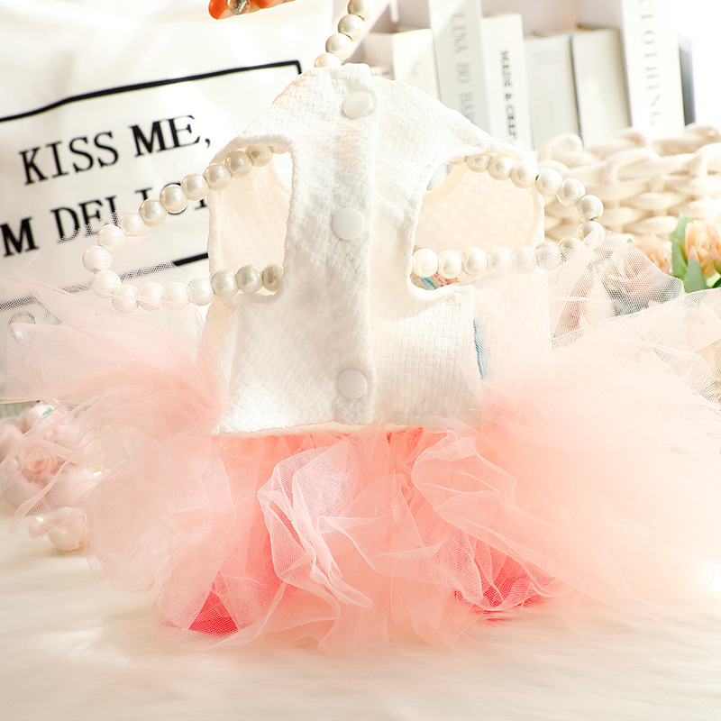 New Summer Dress Designer Dog CLothes Lovely Donut Pattern Cat Puppy Tutu Dress for Princess