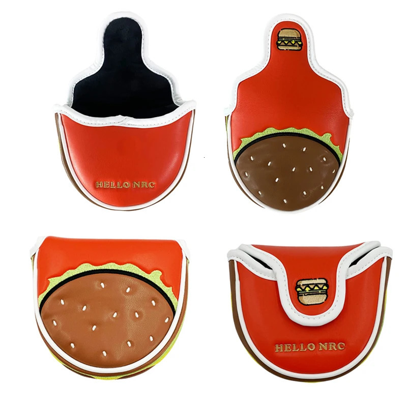 Hamburg French Fries Pattern Golf Putter Cover Magnetic Closure For Mallet Blade Club PU Leather Golf Headcover Putter Protector 250226