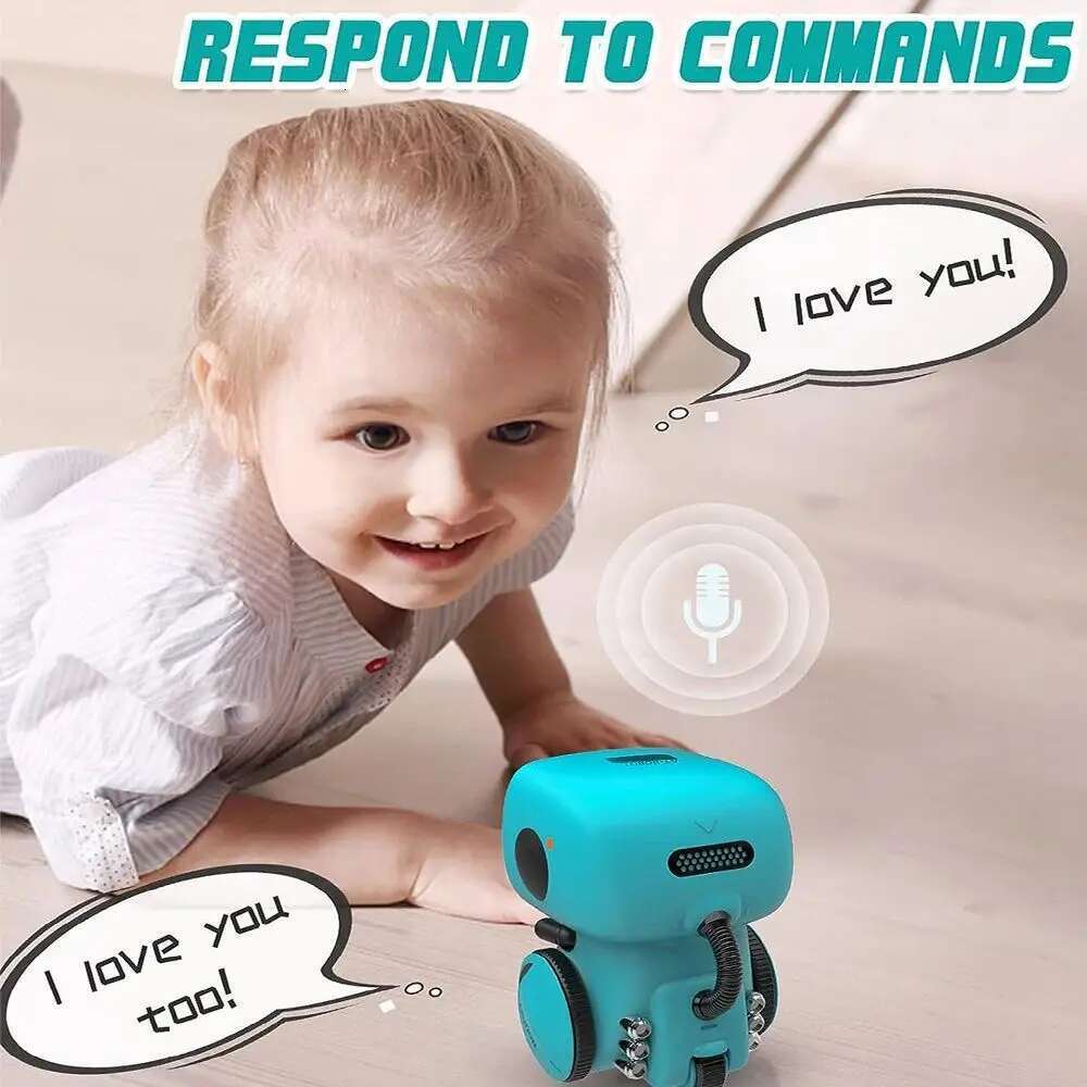 Emo Robot Intelligent Robots Russian English Spanish Version Voice & Touch control Toys Interactive Educational Children's G