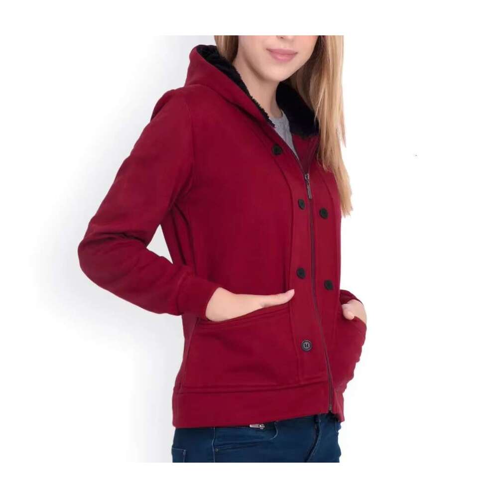 Outerwear Hoodies Casual Plain Hooded Sweatshirt For Women Autumn Winter Fleece Hoodie