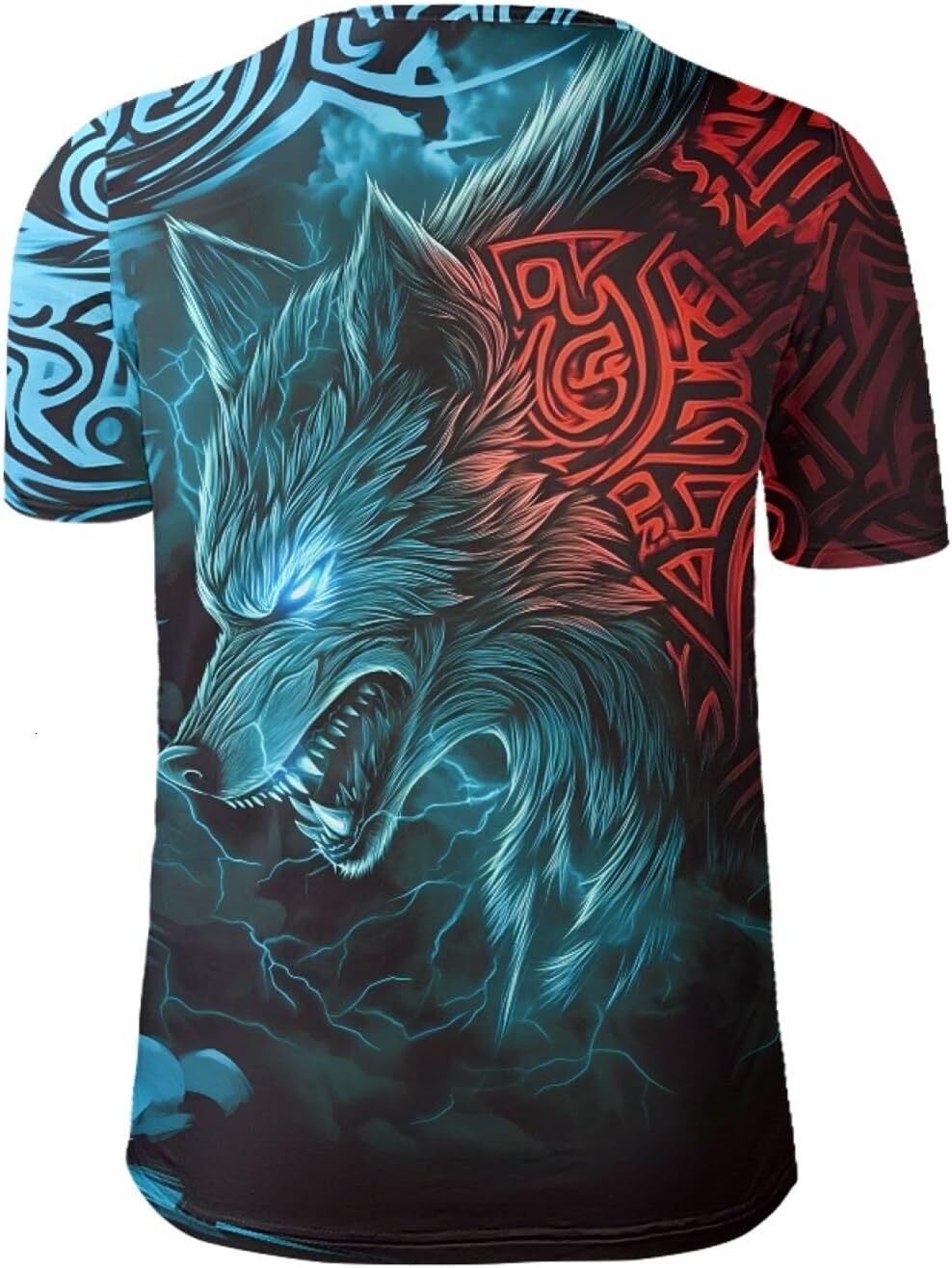 Mens T shirt Men's Vikings T Shirt Tops Novelty 3D Print Norse Mythology Pullover Tee tee Casual tops summer clothes