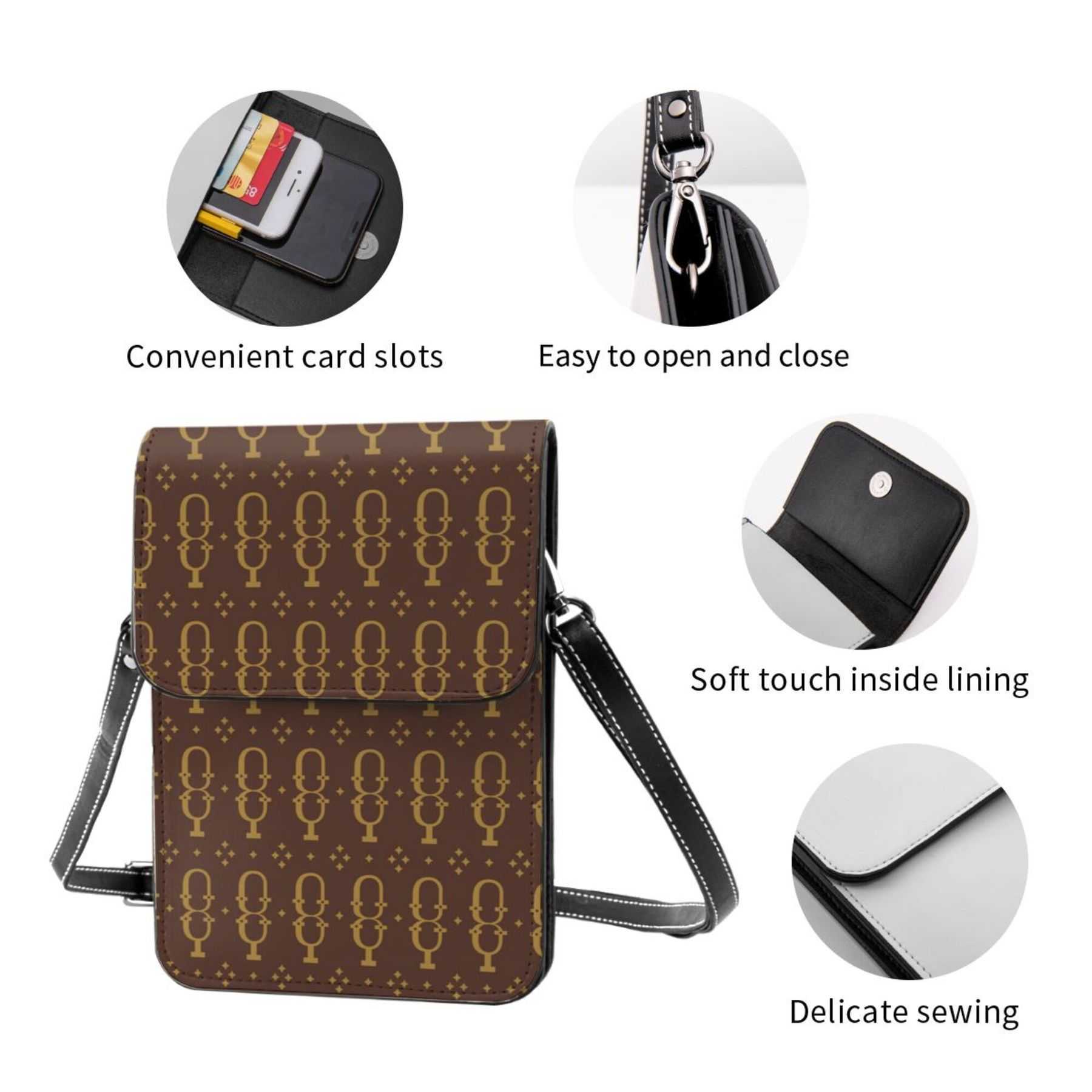 NXY Cell Phone Pouch Portable Mobile Phone Bag Pu Leather Holster Case Universal Crossbody Shoulder Bags Smartphone Shockproof Bag Hip