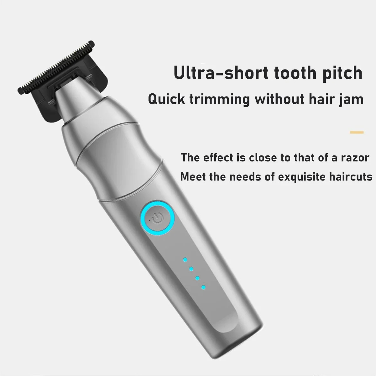 Professional Mens Hair Clipper DLC T-Blade Full Metal with Base Charger Zero Gapped Low Noise Hair Trimmer Finishing Machine 250226