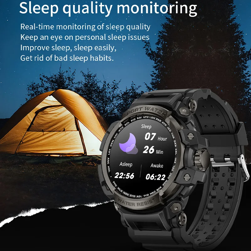 New Smart Watch Men's Bluetooth Call Information Push Health Monitoring Outdoor Three Defense Sports Smart Watch