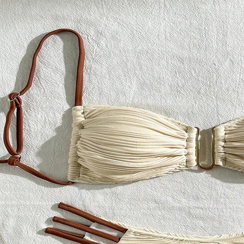 Women's Swimwear Sexy Halter Bikini Set Beach Style Swimsuit Two-piece Bra Briefs Bathing Suit Brazilian Biquinis