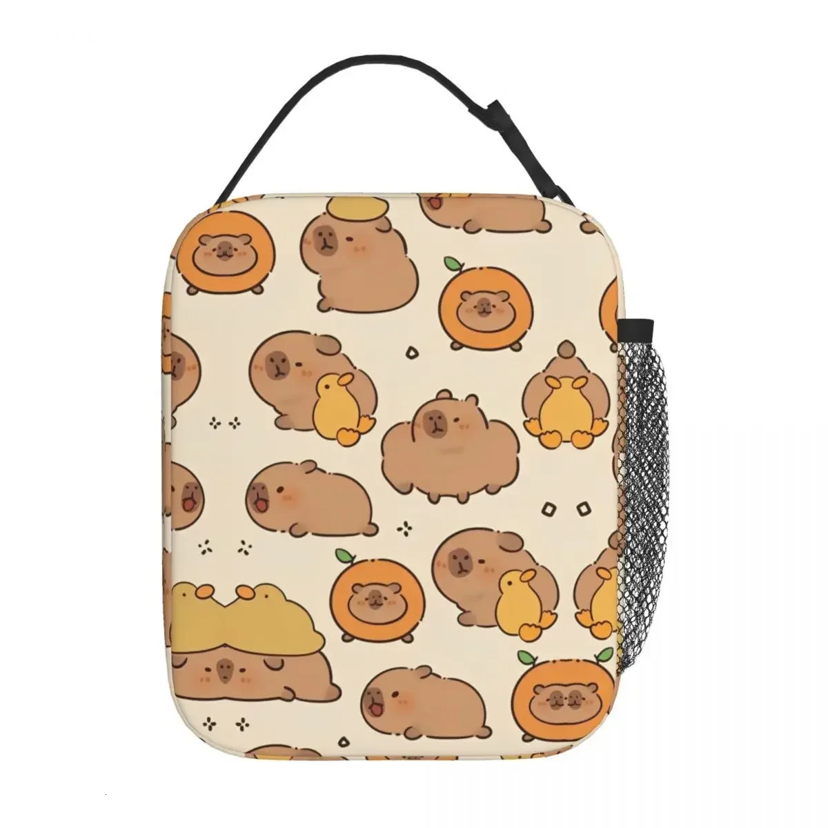 Capybara Cute Lunch Bag Office Lunch Box For Child Cute Tote Food Bags Oxford Insulated Cooler Bag 250225