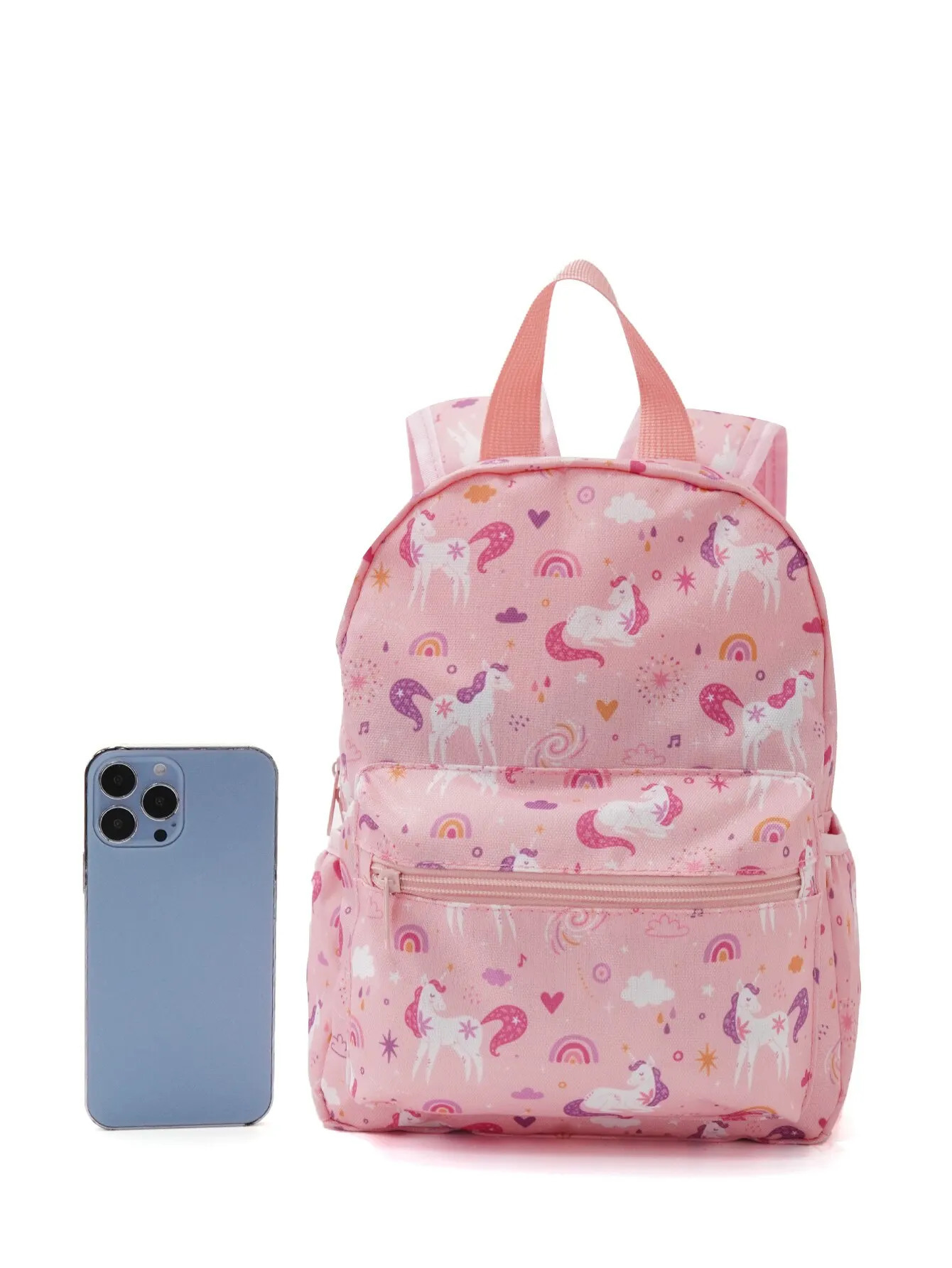 Girls Casual Cute Cartoon Unicorn Print Adjustable Kids Backpack Kids School Bag Student Backpack 250226