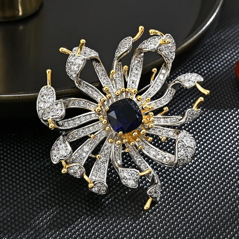 SUYU Womens Olive Chrysanthemum Pins Fashionable And Elegant Temperament Clothing Accessories Brooches 250225