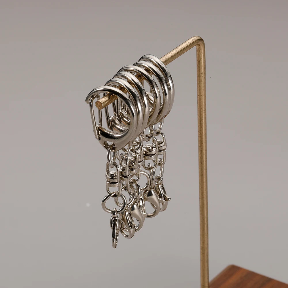 100pcs/lot Lobster Clasp 57mm Chain C-shaped Clasps Connector for DIY Jewelry Making Findings Key Chain Accessories Drop 250221