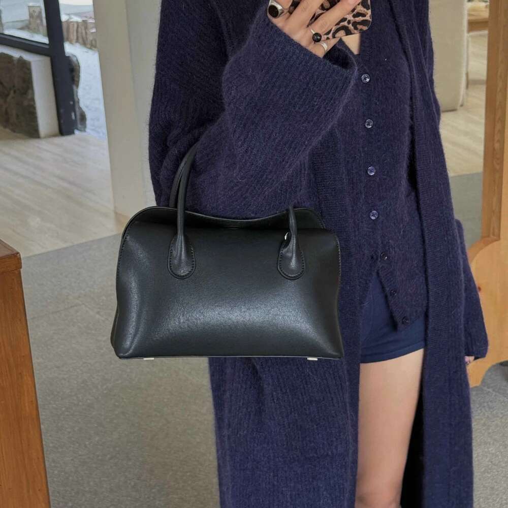 Motingsome Shoulder Crossbody For Women First Layer Cow Genuine Leather Handbag French Retro Daily Bag Satchel 2025