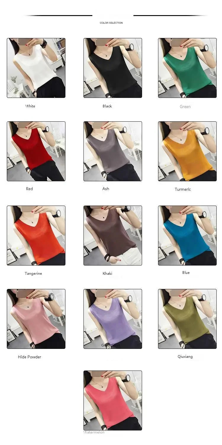 Spring Summer Tank Tops Women Sleeveless Knitted Loose Singlets Camisole Loose T Shirt Ladies Vest Cotton Slim Ladies Thin Vest 250226