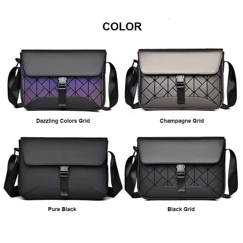 Toposhine Dazzg Colors Grid Flap Coated Waterproof Oxford Fabric Men Shoulder Bag 7.9 Inch Ipad Small Messenger Bags
