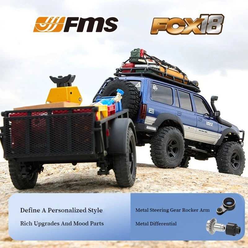 Fms 1/18 FCx18 LC80 Car 2.4G RTR Simulation Two-Speed Gear Rc 4WD Off-Road Climbing Vehicle Model Adult Boys Electric Toys lK99