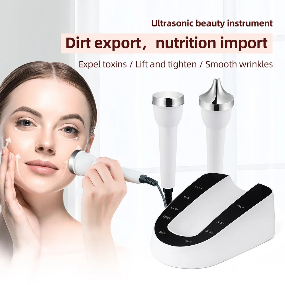 Ultrasound Skin Care Beauty Machine High Frequency Face Eye Massager Face Lifting Facial Clean SPA Ultrasonic Beauty Device 250226