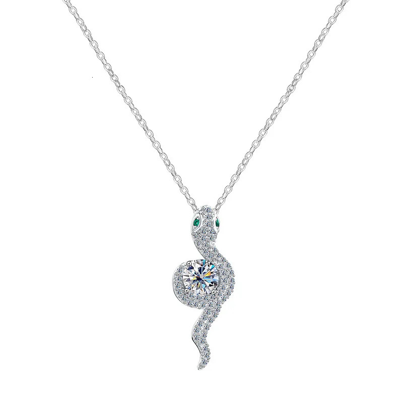 s925 sterling silver high-grade necklace simple and versatile snake-shaped autumn and winter pendant 250220
