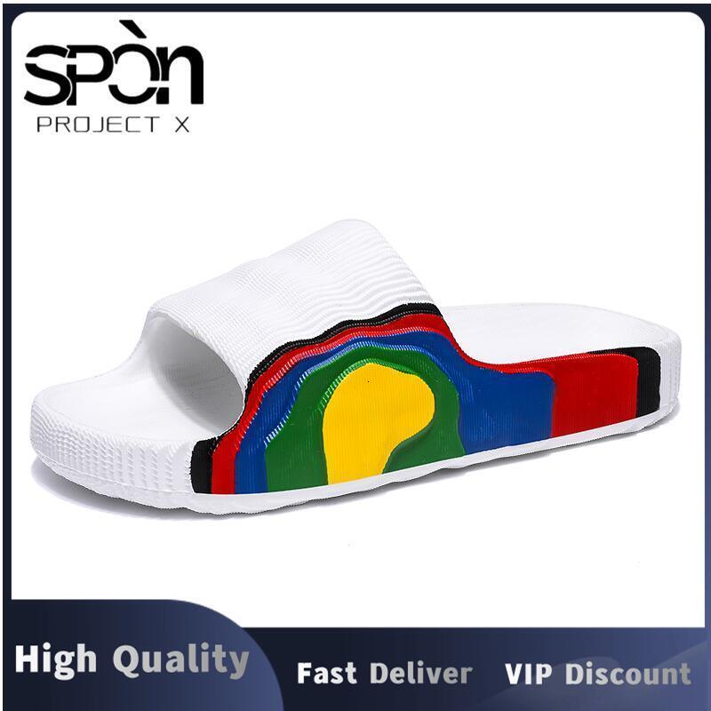 Hot11summer Men Women Outdoor Beach Thick Bottom Indoor Bathroom Non-slip Slippers Parent-child Shoes Sandals 2025 New