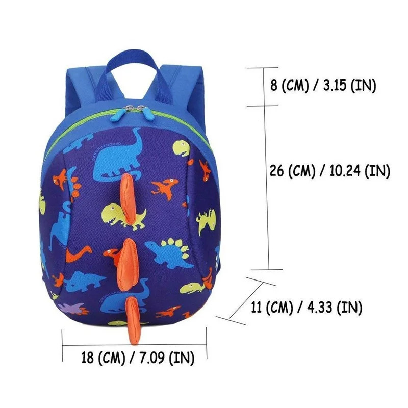 Infant Baby Dinosaur Safety Harness Backpack Toddler Kids Canvas Leash Anti-lost Kindergarten Bag Children Animal Schoolbags 250226