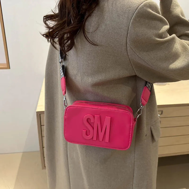 Women Bag Small Square Bag Phone Purse Retro Leopard Print Camera Bag Letters Lady Shoulder Crossbody Bags 250225