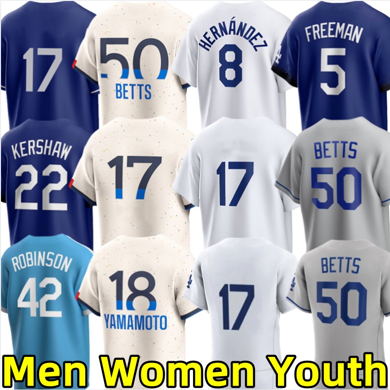 dodgers Baseball Jerseys Ohtani Shohei Mookie Betts Freddie Freeman Yoshinobu Yamamoto Chris Taylor Enrique Hernandez James Outman Will Smith Max Muncy Jersey