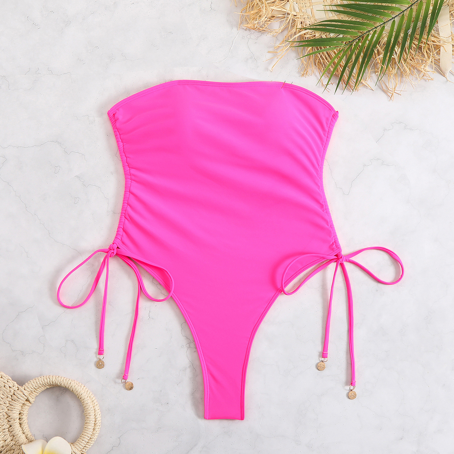 fashion swimwear Unified for women 2025 new style strapless, sexy and high-end hot spring swimsuit, high elasticity swimsuit