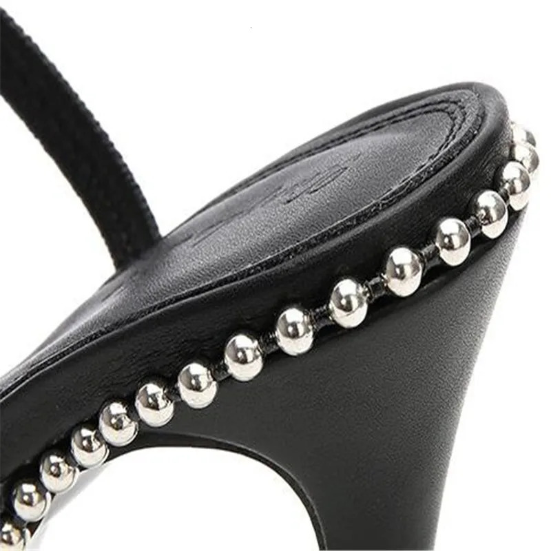 Women Shoes Summer Fashion Women Sandals Female Platform Sandals Rivet Metal Pumps Wedding Women High Heels 9cm and 7cm 250221