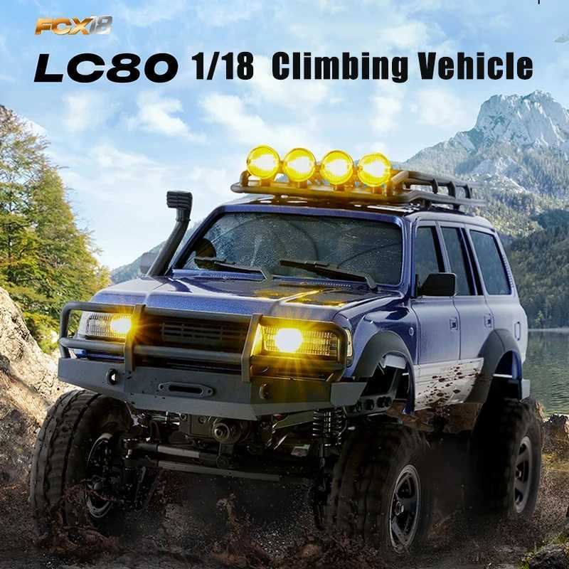 Fms 1/18 FCx18 LC80 Car 2.4G RTR Simulation Two-Speed Gear Rc 4WD Off-Road Climbing Vehicle Model Adult Boys Electric Toys lK99