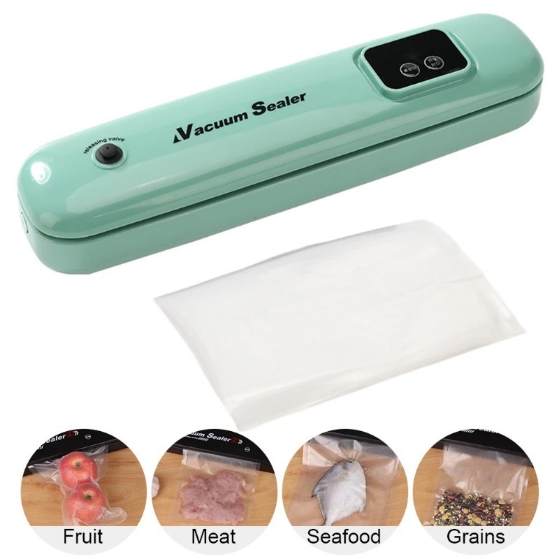 62kPa Vacuum Sealer Machine Dry & Moist Food Modes Vacuum Sealer with 100Pcs Seal Bags Food Saver