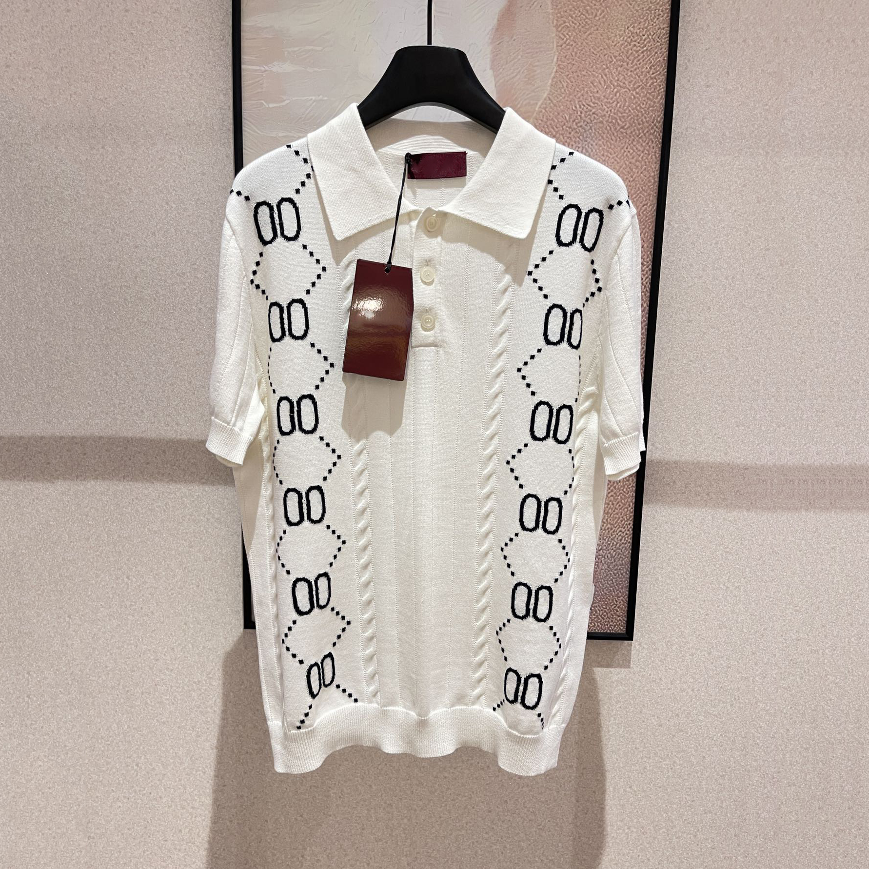 High quality men's designer polo shirt men's T-shirt polo shirt business casual office gentleman street casual sports short sleeved shirt Asian loose size top