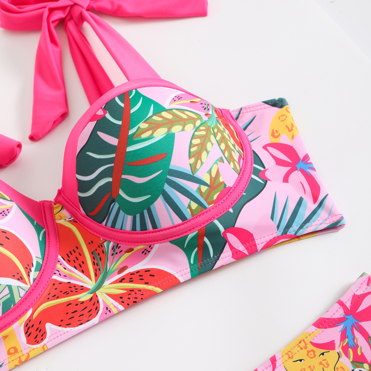 2025 sexy swimwear new color blocked printed floral three piece set mesh beach long skirt swimsuit bikini