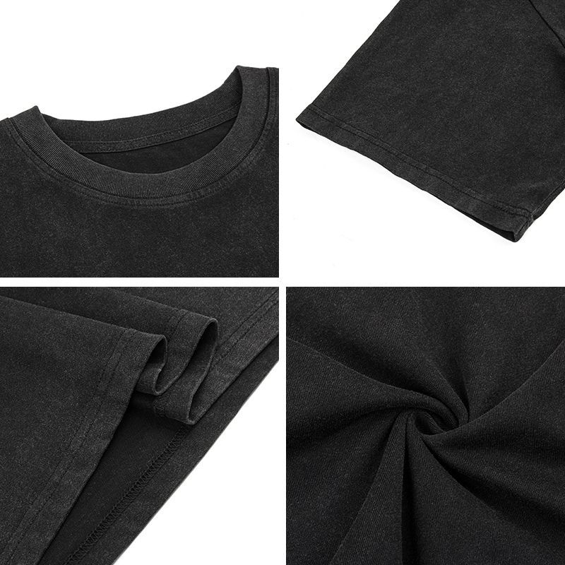 Men's Women's Designer T-Shirts Vintage Cotton Washed Shirt For Men Hip Hop Streetwear Oversize T-shirt Print Letter