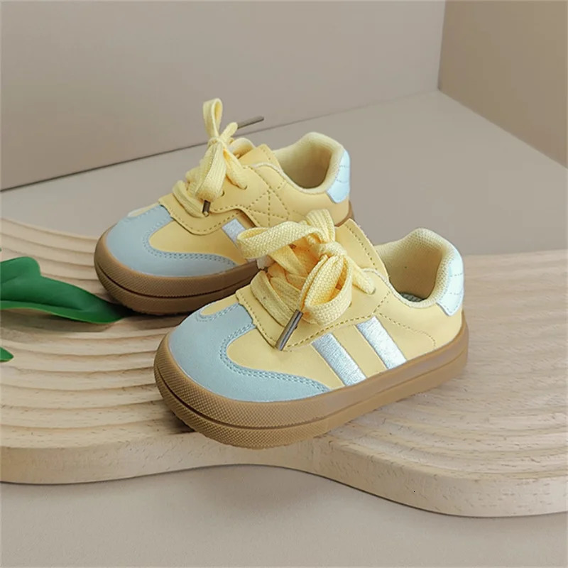 2025 Spring Baby Shoes Leather Toddler Kids Sneakers Outdoor Boys Tennis Soft Sole Fashion little Girls Sneakers EU 16-25 250226