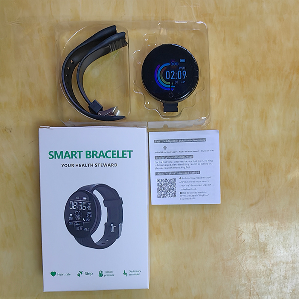 D18 Smart WristBand Watch Bracelet Waterproof Heart Rate Blood Pressure Color Screen Sport Tracker Smartband Pedometer for IOS Android