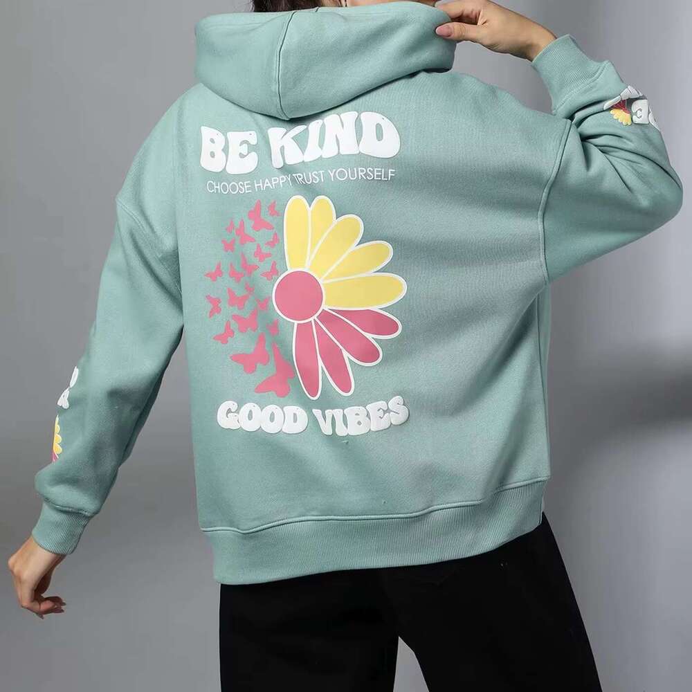 Anti-Wrinkle Breathable Oversized Hoodies Women Sexy Hip Hop Style Printing Front For Winter