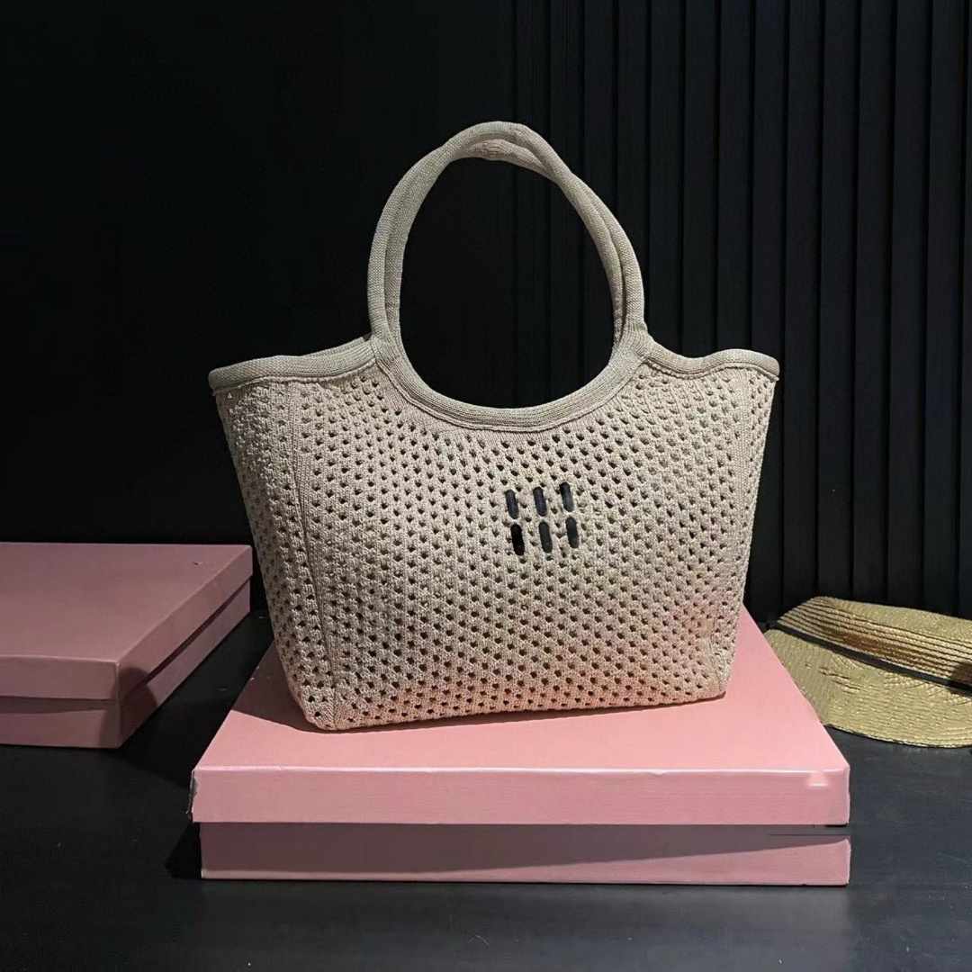 Designer Beach Bag Luxury Womens Hollow Mini Rattan Straw Handbag Shoulder Bag Summer Large Capacity Rafia Bag Hobo Bag Handbag crossbody Daily bag