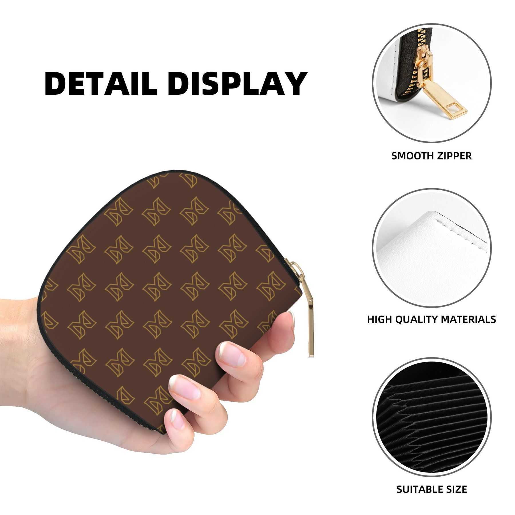 NXY Leather Wallet Woman Card Holder Fashion Luxury Card Wallet Casual Business Coin Purse With Zipper Shell Card Bag Vintage Money Bag Hip