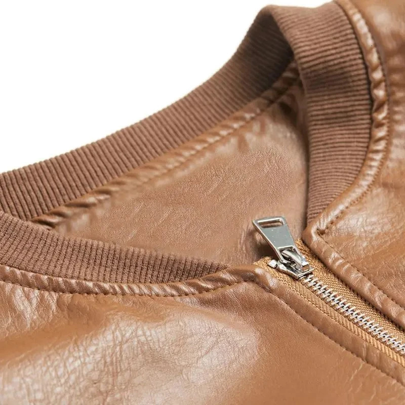 6XLFashio Mid-Long Leather Jacket Womens Autumn And Winter Korean Loose Baseball Uniform Leather Jacket Windbreaker Elegant 250225