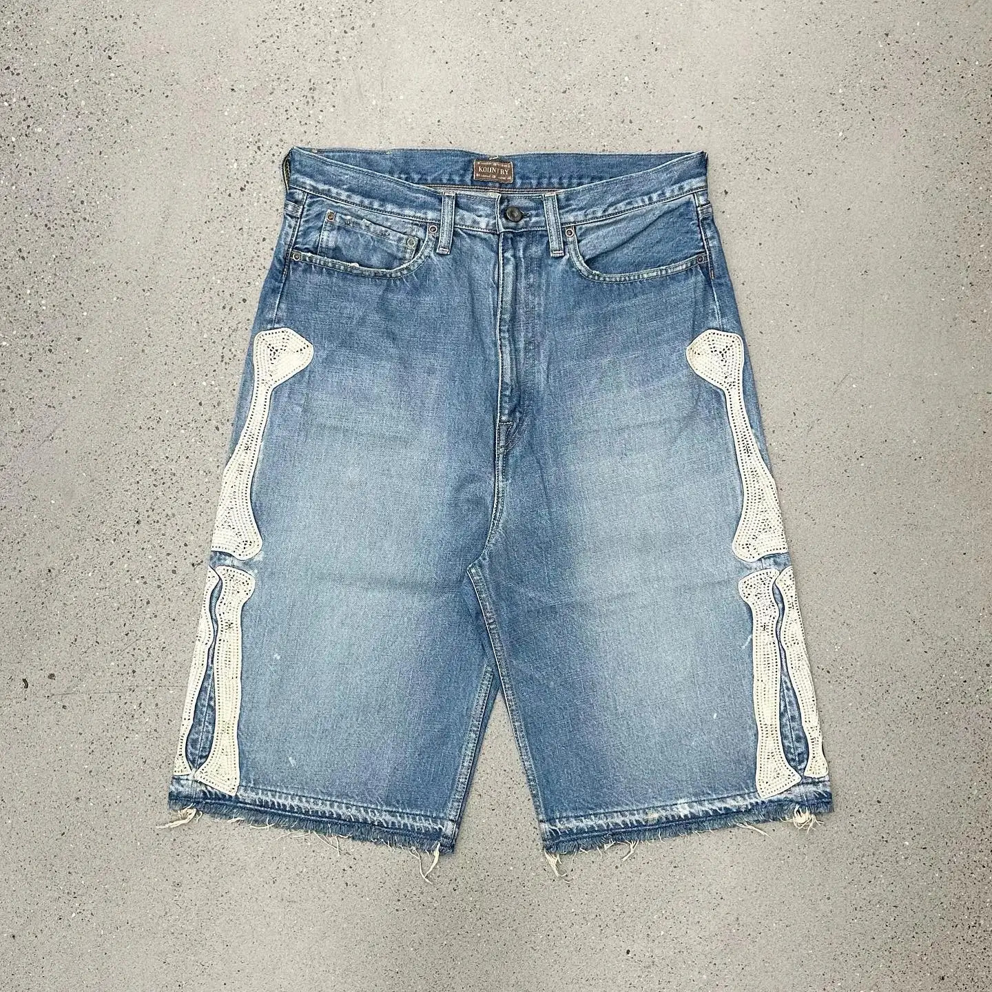 Kapital Bone Shorts Skateboarding Trendy Mens and Womens Unisex Jeans trousers Pants cargo pants streetwear men clothing 250226