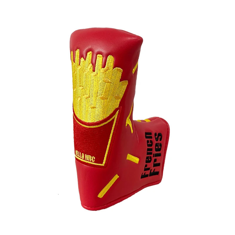 Hamburg French Fries Pattern Golf Putter Cover Magnetic Closure For Mallet Blade Club PU Leather Golf Headcover Putter Protector 250226