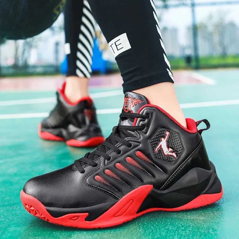 Brand Leather Men Sneakers Cfortable Basketball Non-Slip Lightweight Shoes Mens Training Basket Waterproof Basketball Boots Z250326