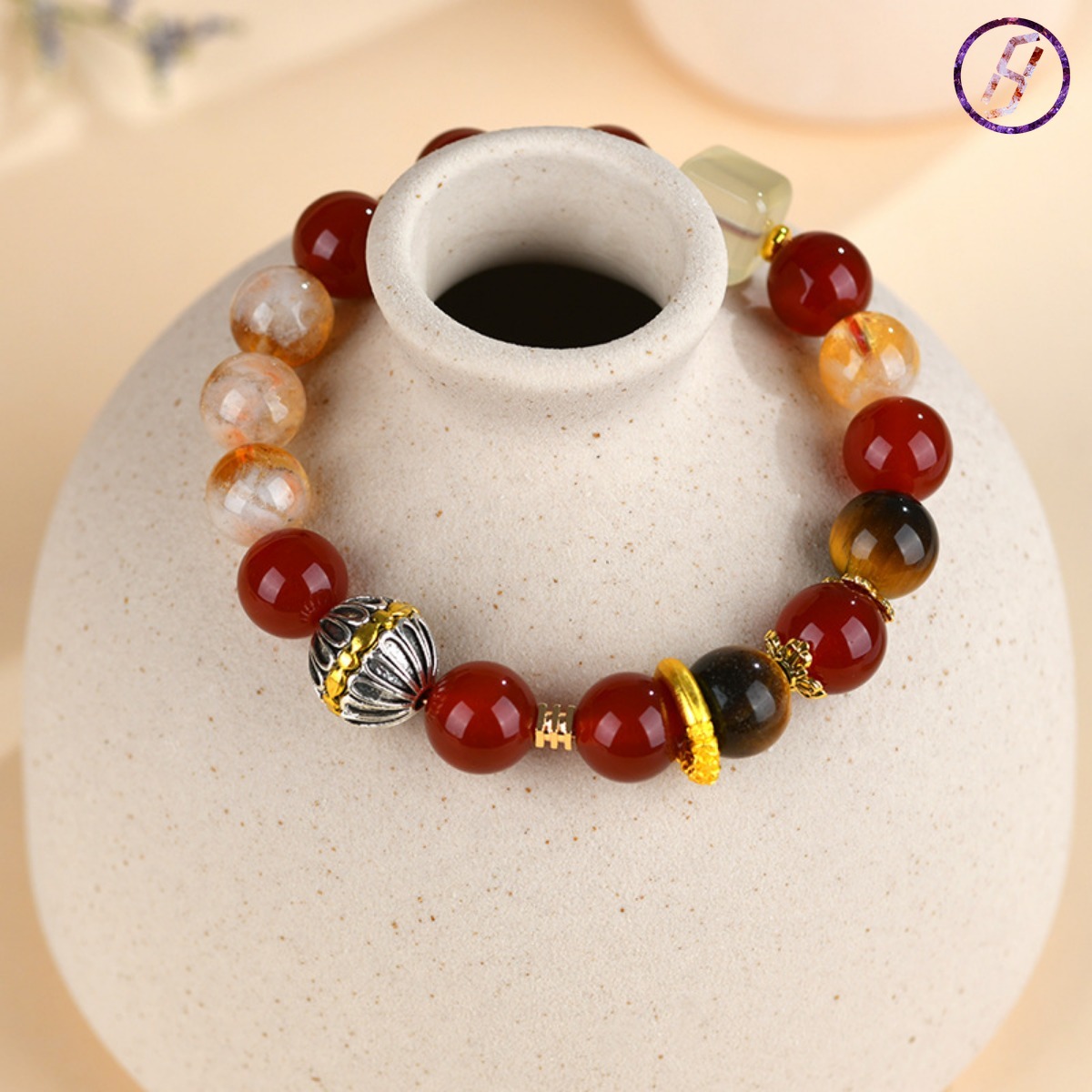2025 New Network Hit Nezha 2 Series A Variety of Original Bracelets Natural Crystal Citrine Carnelian Tiger Eyes A Variety of Crystal Womens Bracelet 