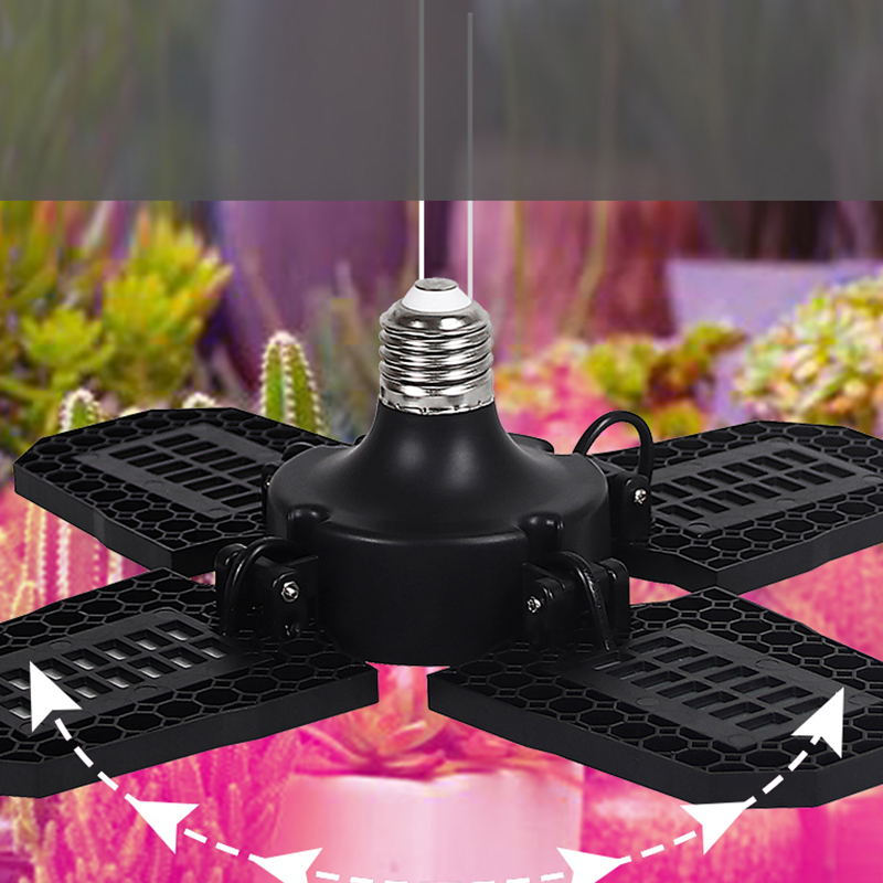Multi-Spectrum Adjustable Height LED Grow Light - Blue, Red, Warm White LEDs (4000K)