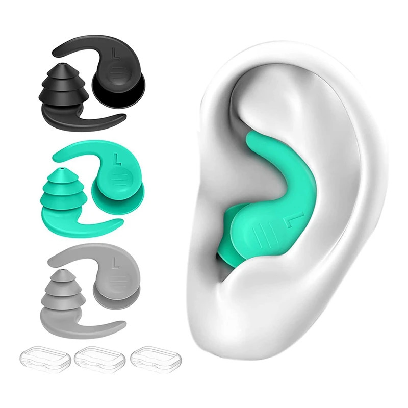 3 Pairs Great Waterproof Ultra Comfy Earplugs Swimming Ear Plugs For Water Sports 250226