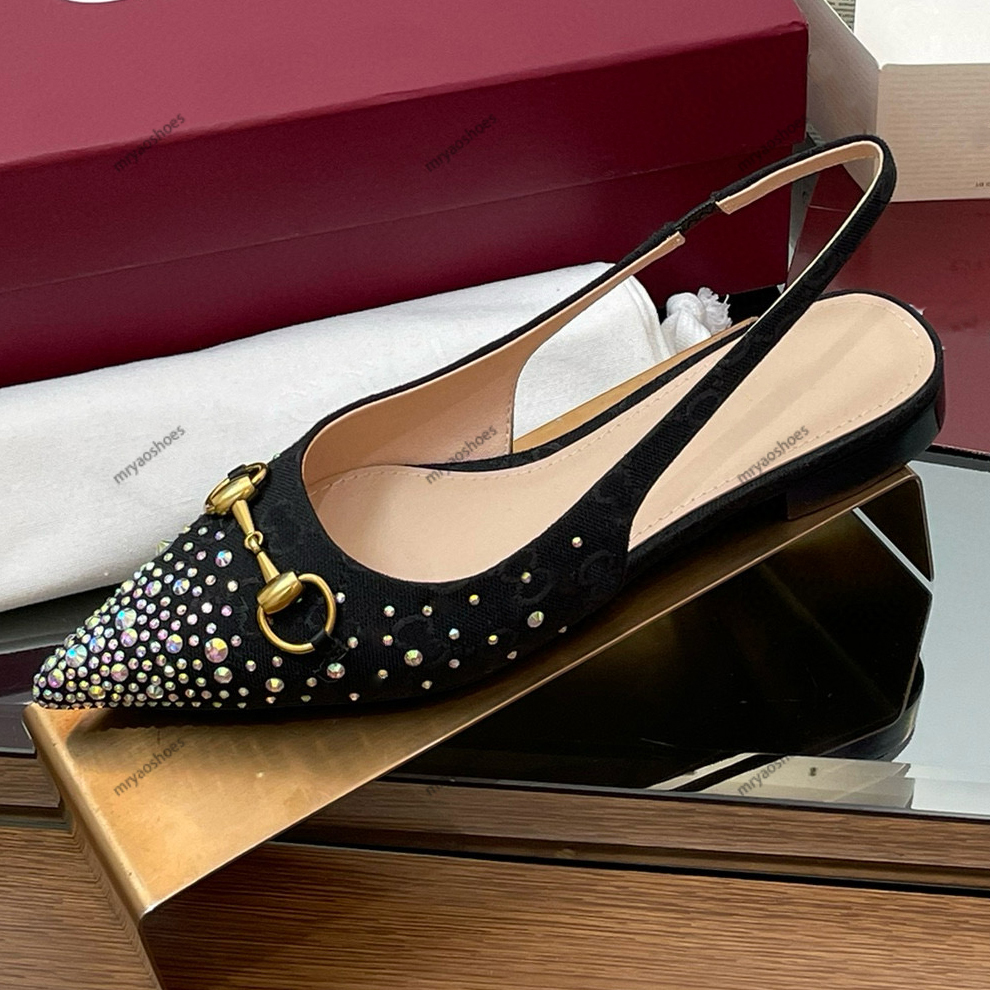 Women Designers Genuine Leather Sandals rhinestone embroidery Printing Leather Kitten Heel Stiletto Heel Flat Heel Solid Evening Footwear Dress Shoes With Box