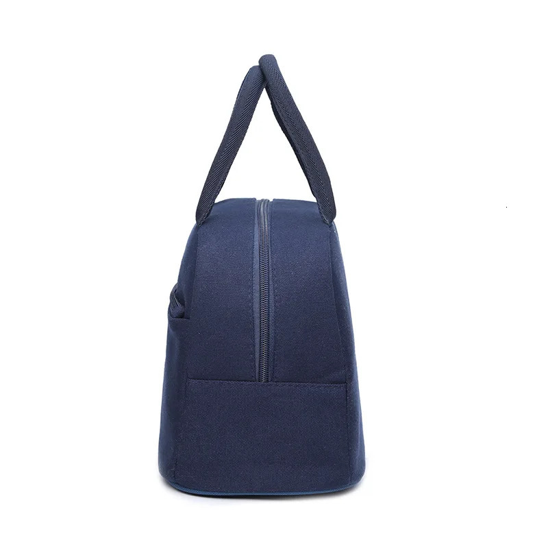 Fashion Canvas Handbag Waterproof Lunch Bag Portable Lunch Box Canvas Handbag 250225