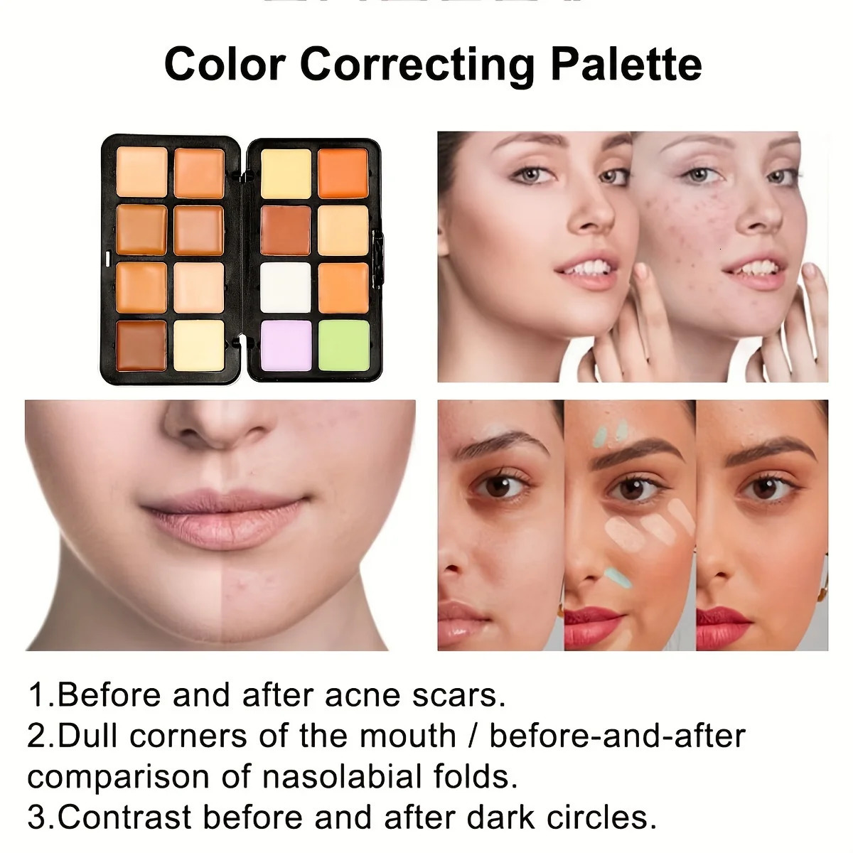 16-color Iron Box Concealer Contouring Side Shadow Nose Shadow Earth Brown Color Matte Concealer Makeup Palette 250222