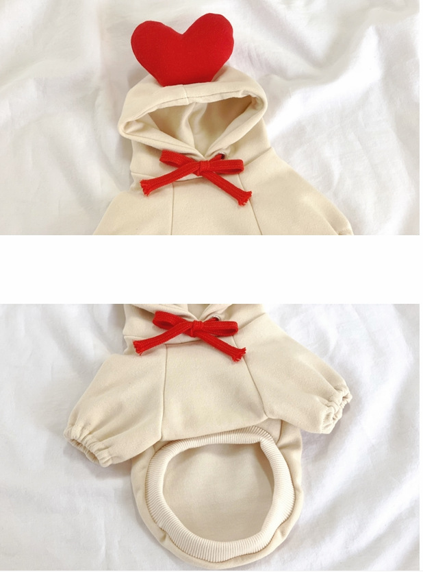 OEM Customizable Heart - Transforming Fleece Hoodies for Dogs and Cats! Available in Sizes for Small, Medium, and Large Breeds, Ideal Autumn