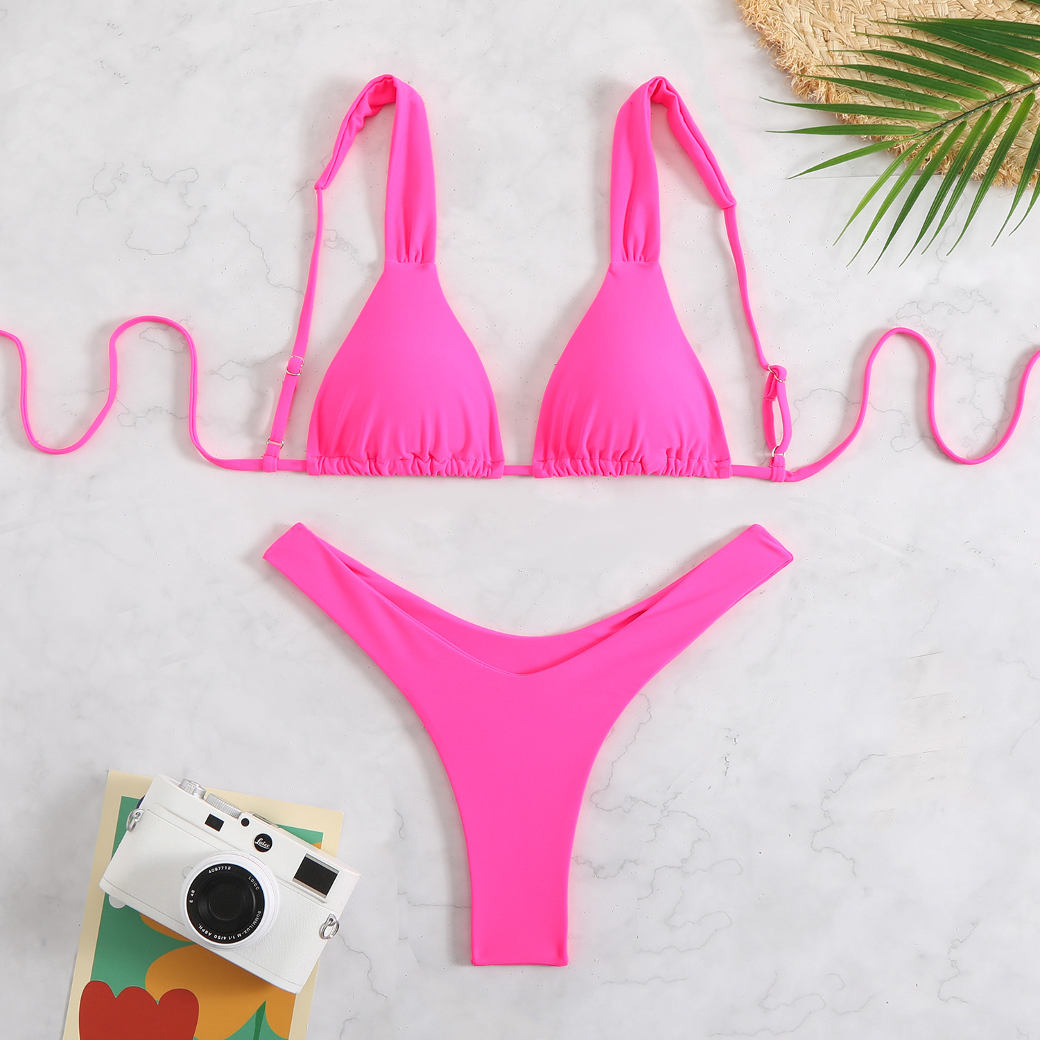 New 2025 printed double-layer fabric durable high elasticity swimsuit for women's hot spring designer bikini